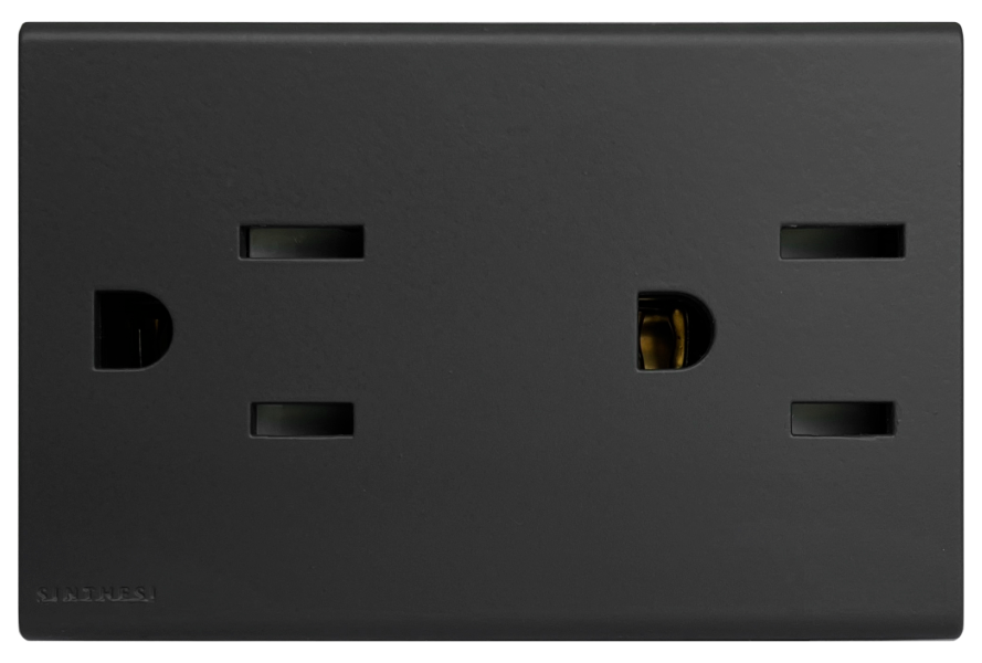 S33 Noir Mate 333726 Tomacorriente Americano Duplex